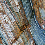 Piedra de colores en la Playa del Silencio